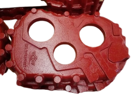 Ukuran Akurat OEM Bagian Besi Cor Abu-abu Gear Box Perlakuan Permukaan Sand Blasting
