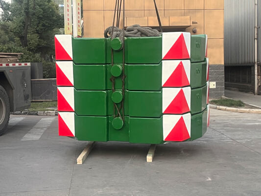 OEM Kualitas Tinggi 10 Ton Crane Counterweight Finish Painting Dengan Dimensi yang Tepat TS16949
