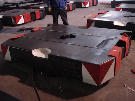 GG200 TS16949 Grey Iron 10000kg Elevator Counterweight