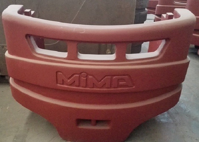 OEM counterweight besi cor pasir berkualitas tinggi untuk mesin konstruksi